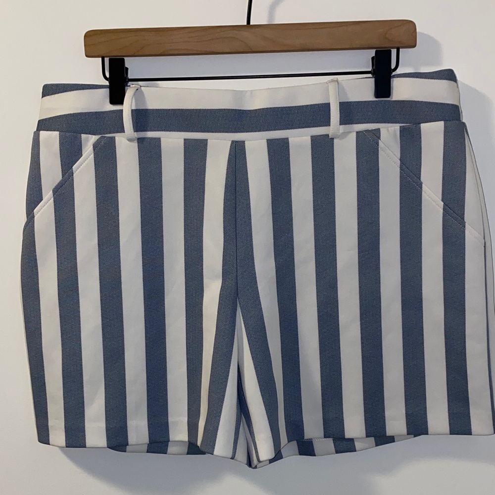 New York Clothing Co.Stylish Striped High Waist Women's Shorts Size 14
